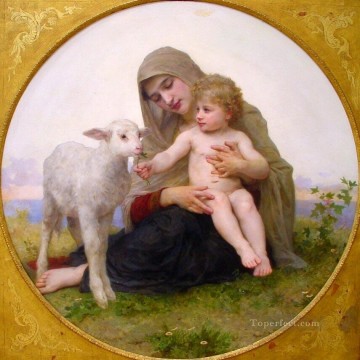  Adolphe Oil Painting - La Vierge a Lagneau Realism William Adolphe Bouguereau